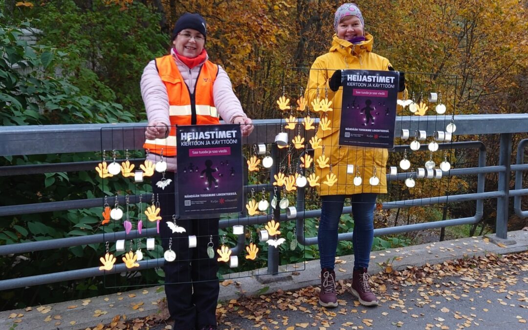 Heijastinpysäkeiltä näkyvyyttä pimeään