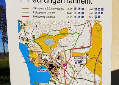 Kartta Peurungan lähireitit